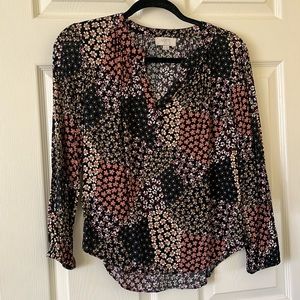 Loft outlet floral multicolor blouse